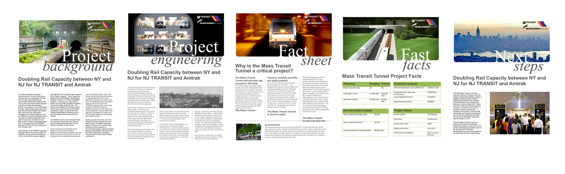 ARC (Access to the Region’s Core) - Press Kit Design for NJ Transit