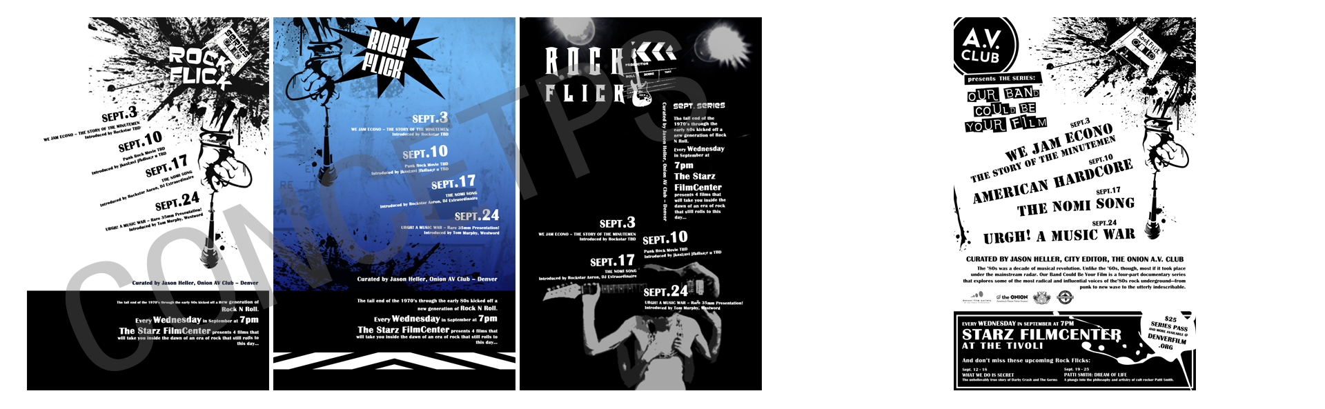 Denver Film Center - Rock Flick Poster Design