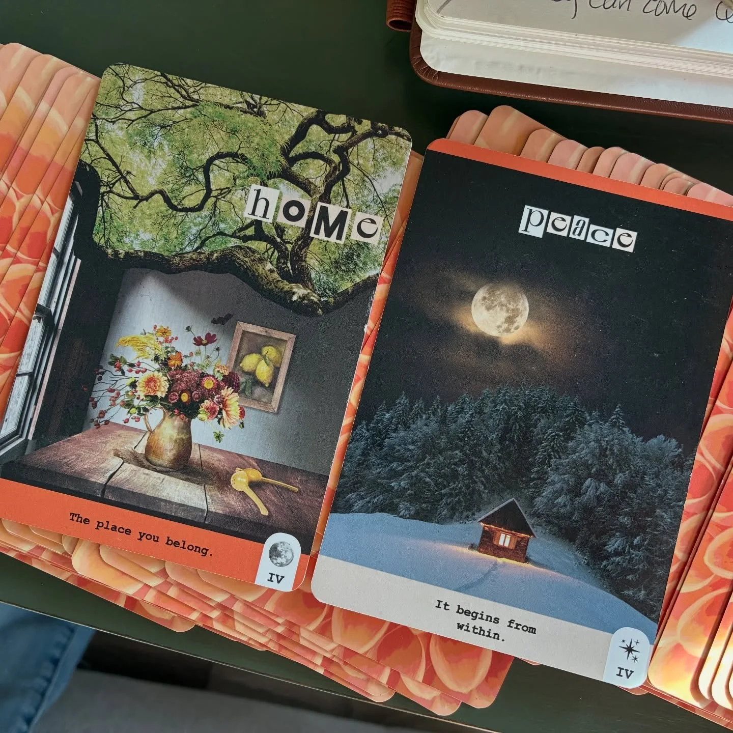 I went to pull a card and two flipped up. My reaction is... Winter break is coming! This is a time of home and peace. If it doesn't feel calm and peaceful for you here is an idea... clear your space from clutter. Your inner world is a direct reflecti