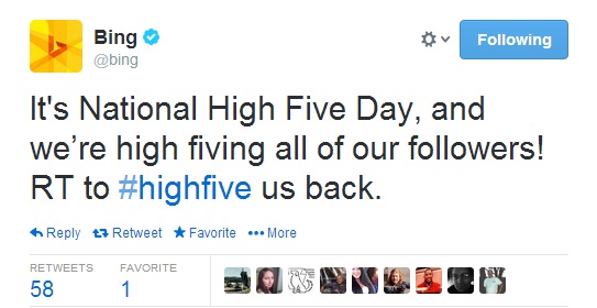 NATIONAL HIGH FIVE DAY  April 18, 2024 - National Day Calendar