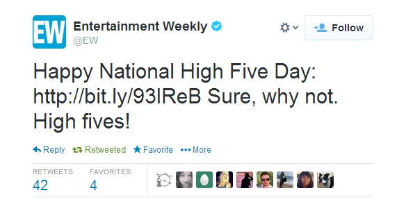 National High Five Day (April 18th, 2024)