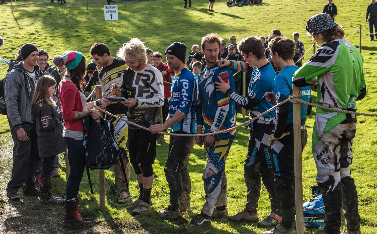 The riders autograph signing at Red Bull Hardline 2015