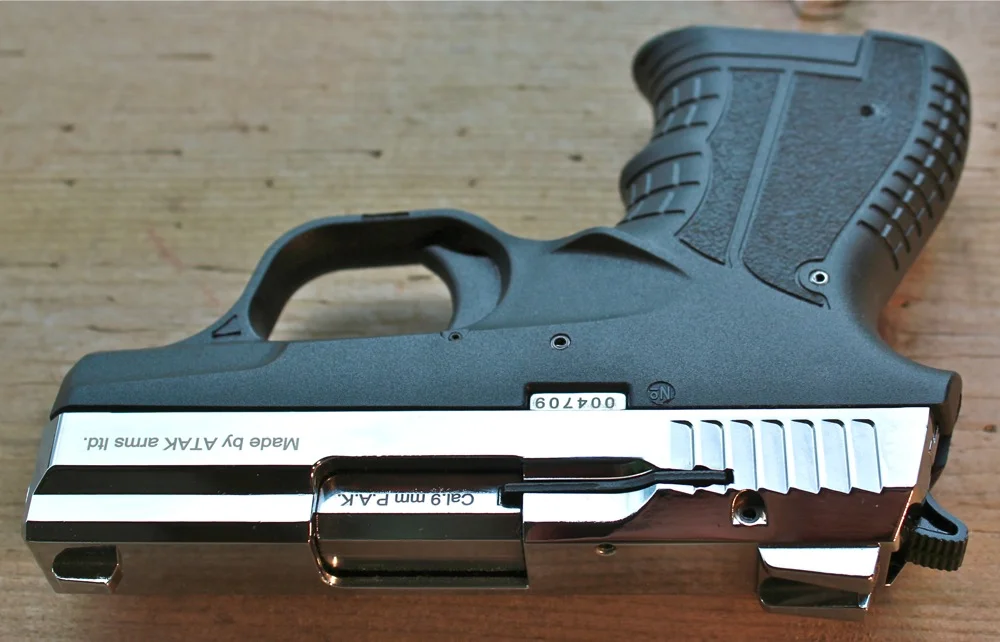 Zoraki M906 Chrome Slide - 9mm P.A.K. Blank Gun