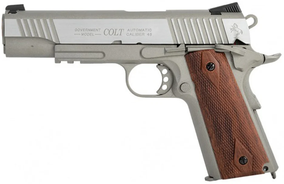 Cybergun 1911 Rail Gun Stainless Airsoft Left Side.jpg