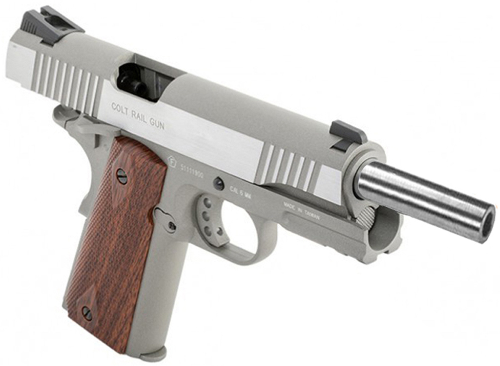 Cybergun Colt M1911 Rail Gun Bi-Ton w/ Stries Métal Co2