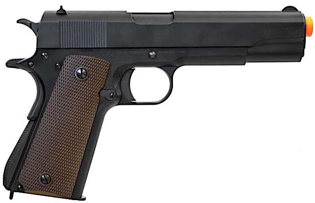 KWA M1911A1 GBB Airsoft Pistol Right Side Red Tip.jpg