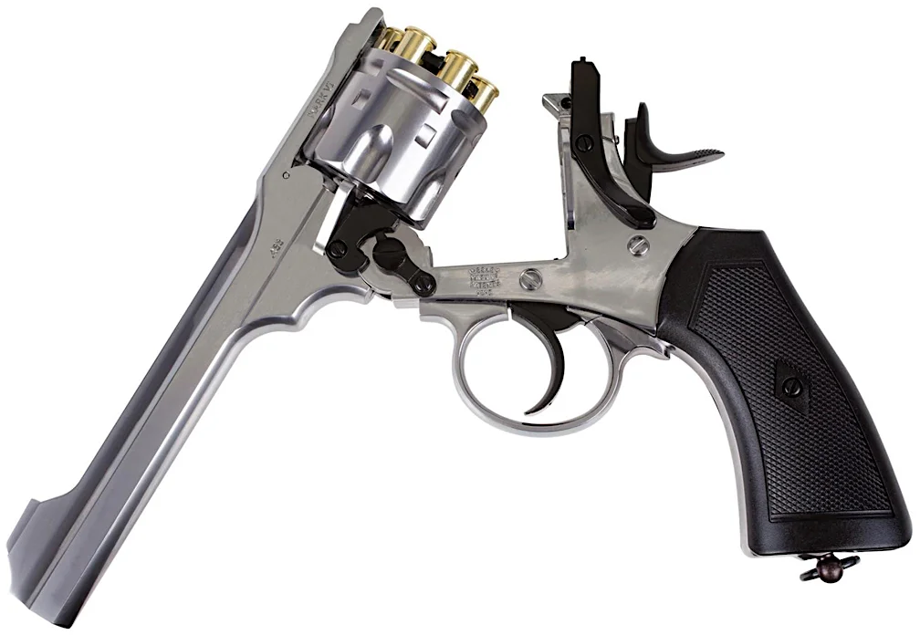 Webley MKVI .455 CO2 Shell Loading Pellet Revolver Left Side Open.jpg