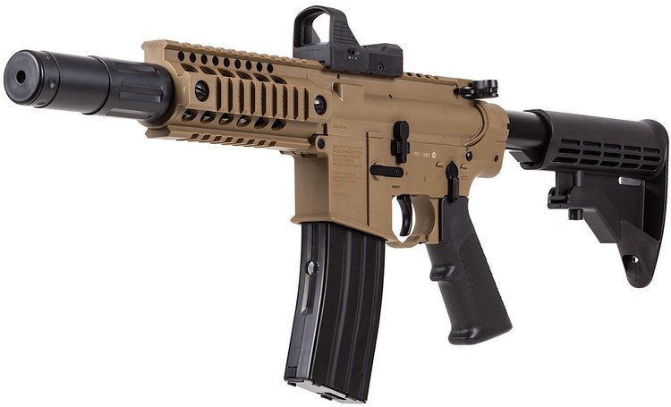 Crosman Bushmaster MPW CO2 Blowback BB Machine Gun Table Top Review ...