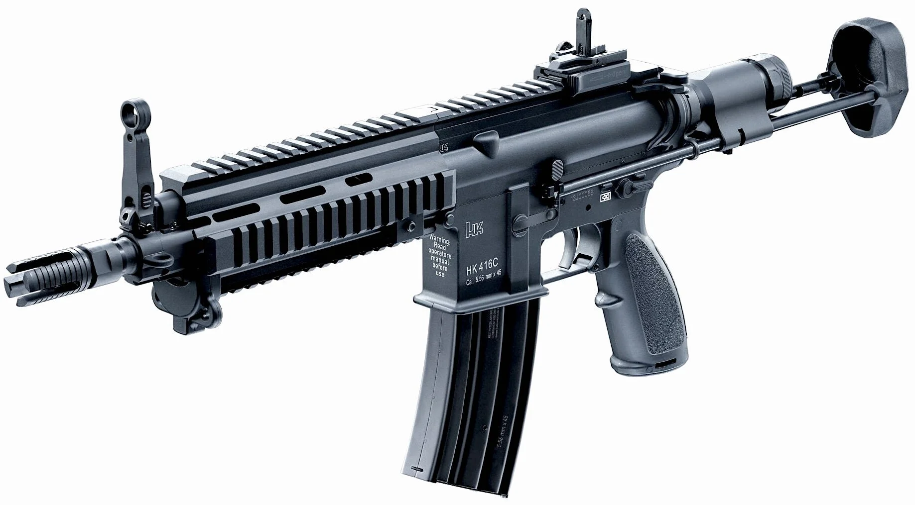 Umarex VFC Heckler & Koch HK416C V2 Left Angle Stock Out.jpg