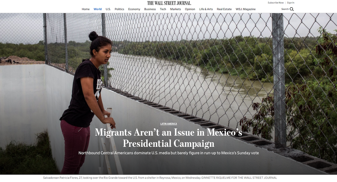 https://www.wsj.com/articles/migrants-arent-an-issue-in-mexicos-presidential-campaign-1530005400