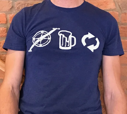 "Pedal, Drink, Repeat" T-shirt: $20 If you Pre-Order! ($25 on Tour day) Impress your boss on Monday with this unisex, super soft, tri-blend tee. Available in sizes SM - XXL.