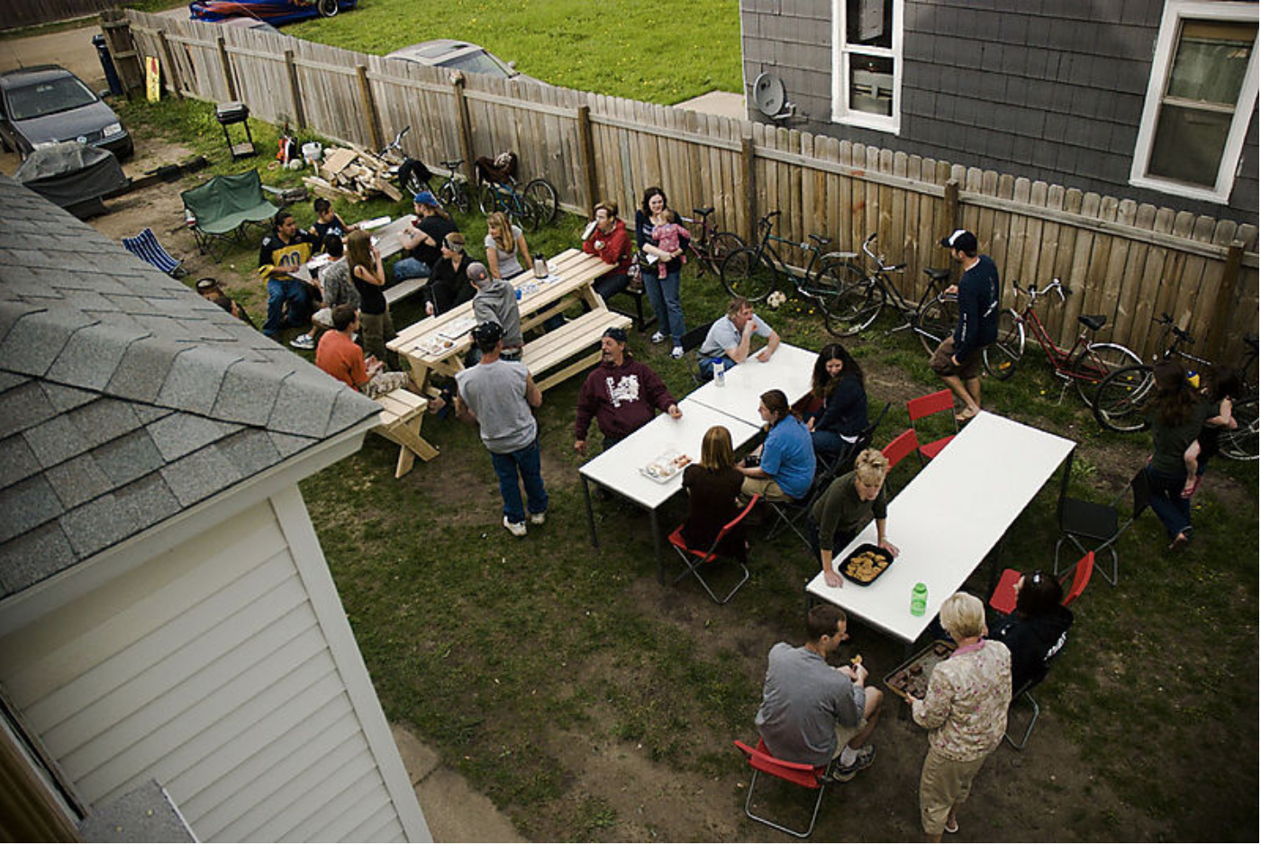 2008: The Love Feast quickly filled the garage and began to spill into the yard each week. 