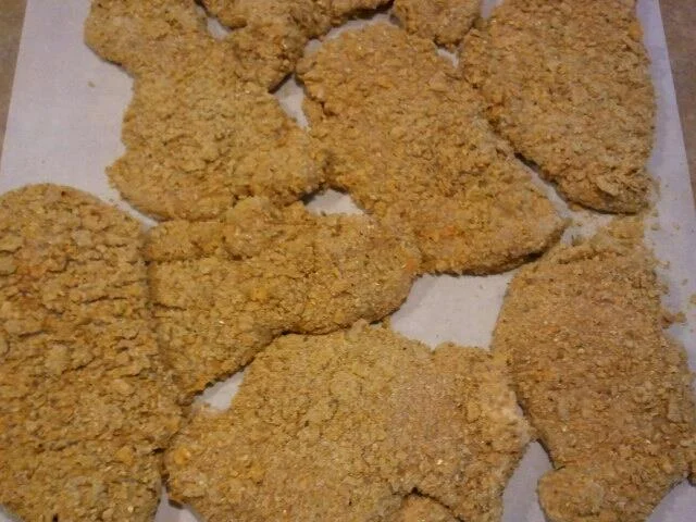 TSL Chips as breading for oven fried chicken