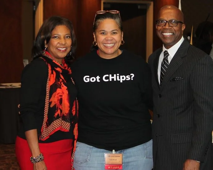 The CHip CHick is joined by Current President &amp; CEO of Milwaukee Urban League/former African American Chamber of Commerce President Dr. Eve Hall &amp; Former Common Council President Willie Hines during the 2014 WWBIC annual event. Check this Bu…