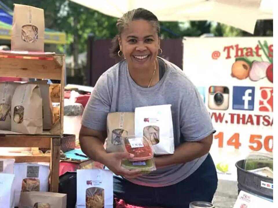 At a local farmers market
