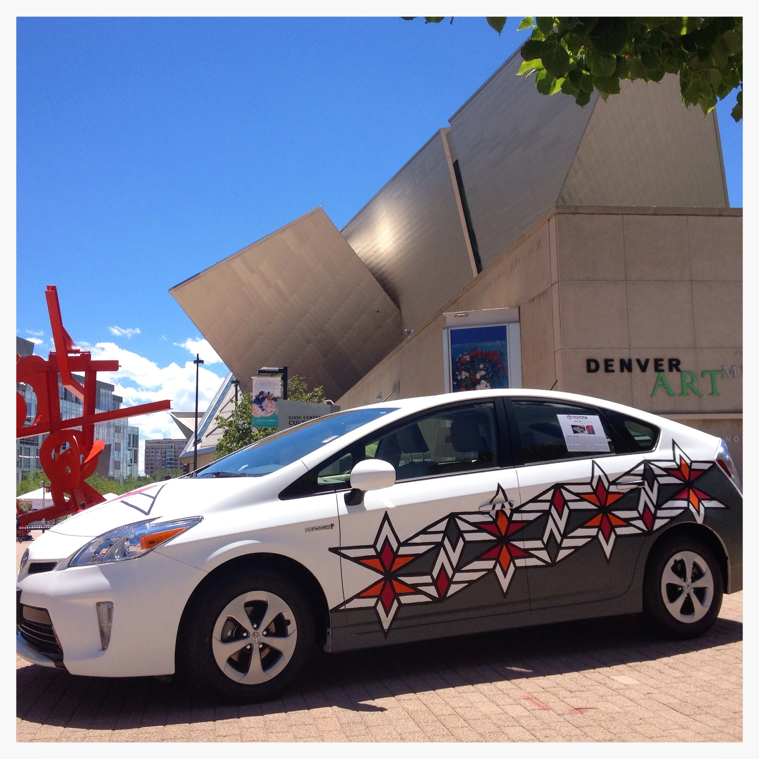 Denver Art Museum/Toyota Partnership Launch, Paint on vinyl wrapped car, 2015