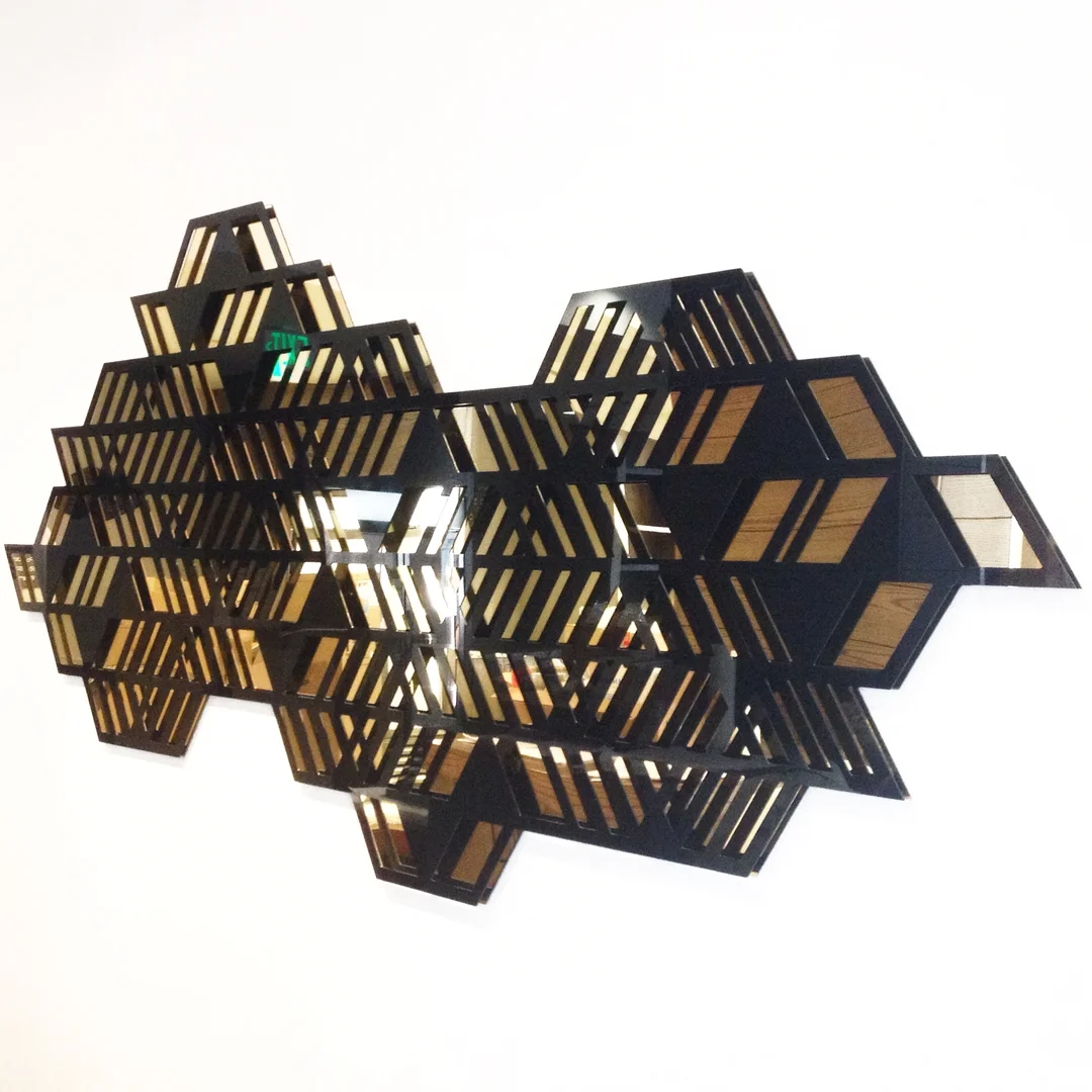  Shielded Beauty, Acrylic, 8'x4'x.50", Hyatt Denver, Permanent Installation, 2016 