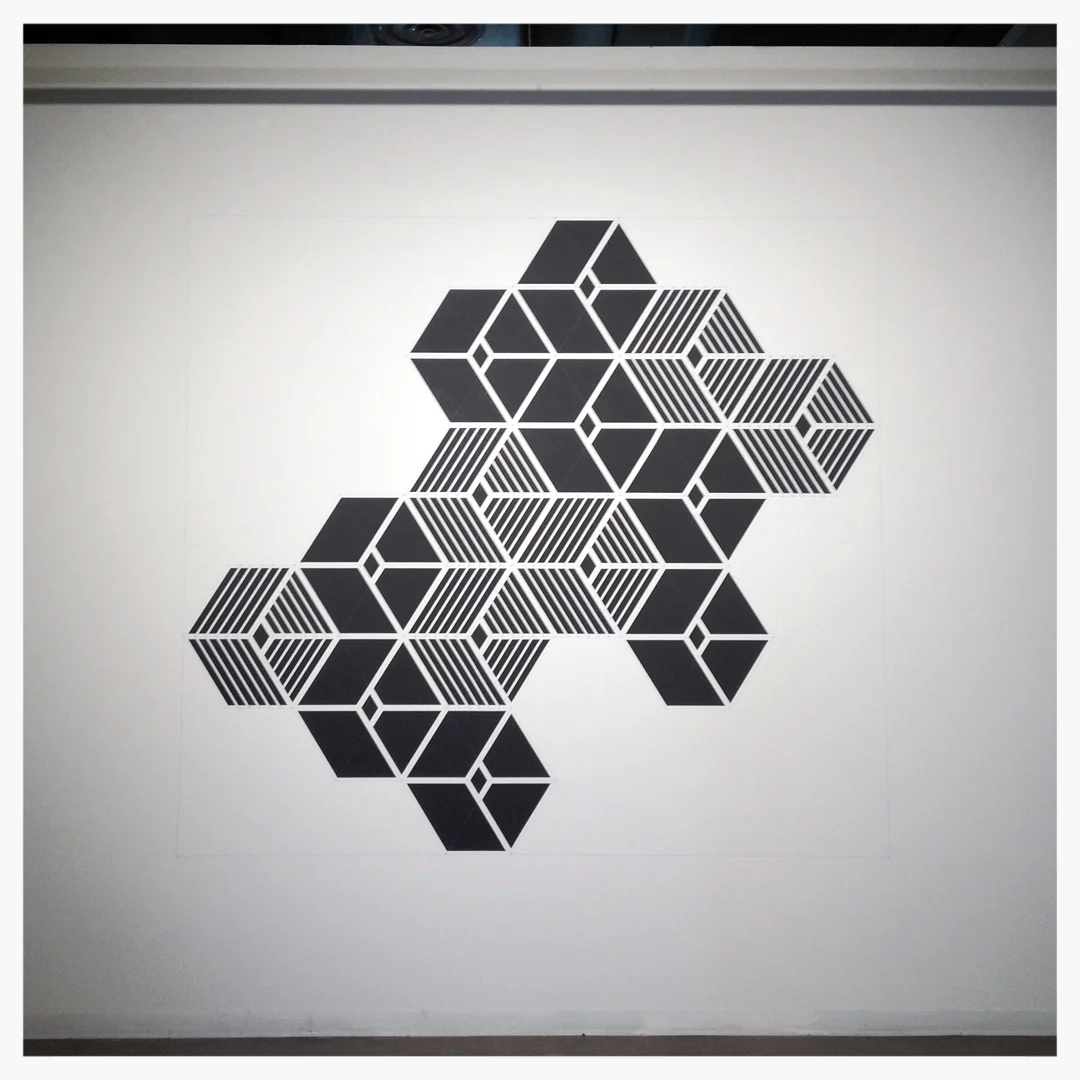  "Drawn Lines", Latex and acrylic paint, 9.5x9', 2016 