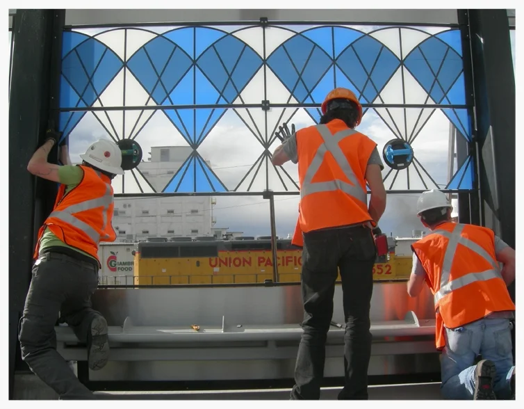 RTD A Line Windscreens Install, Denver, CO, 2016