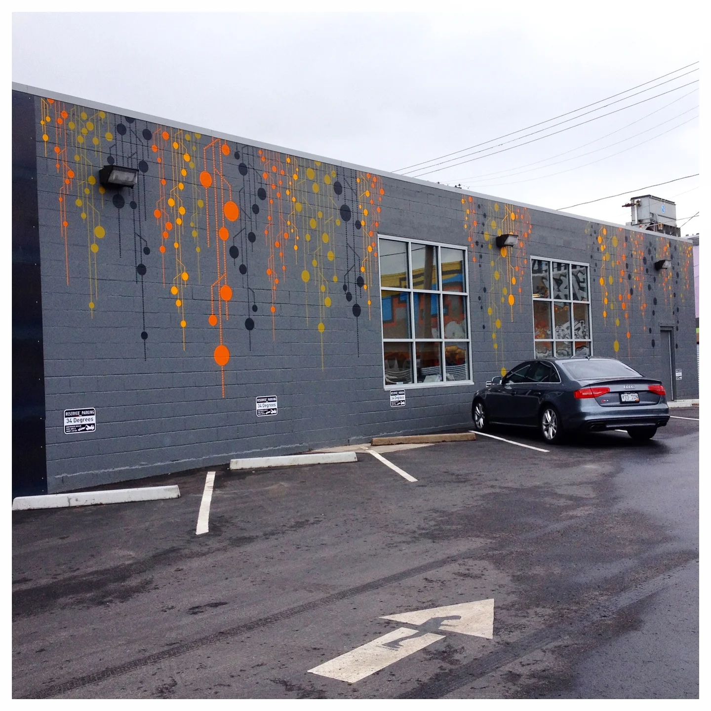 34 Degrees Headquarters, Acrylic Paint, 80x17', Denver, CO, 2016