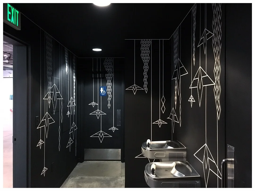  "Melt With Me",&nbsp;RedLine Bathroom Hall Mural, Latex, 2018 