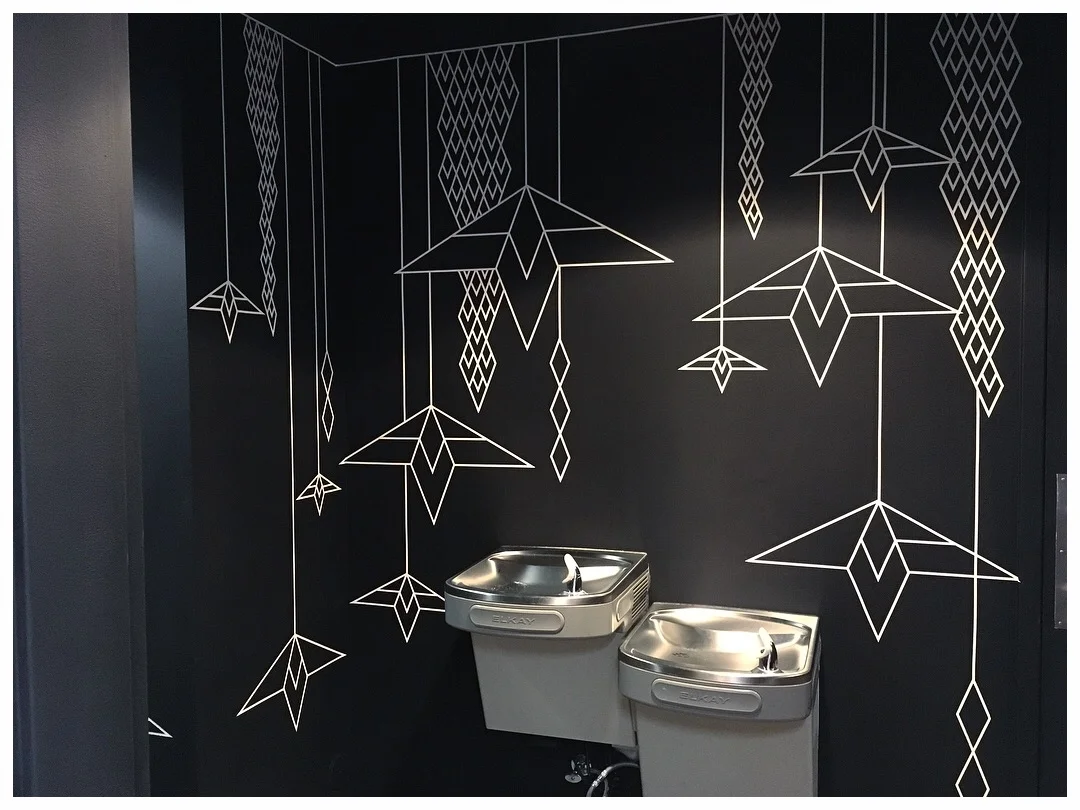  "Melt With Me",&nbsp;RedLine Bathroom Hall Mural, Latex, 2018 