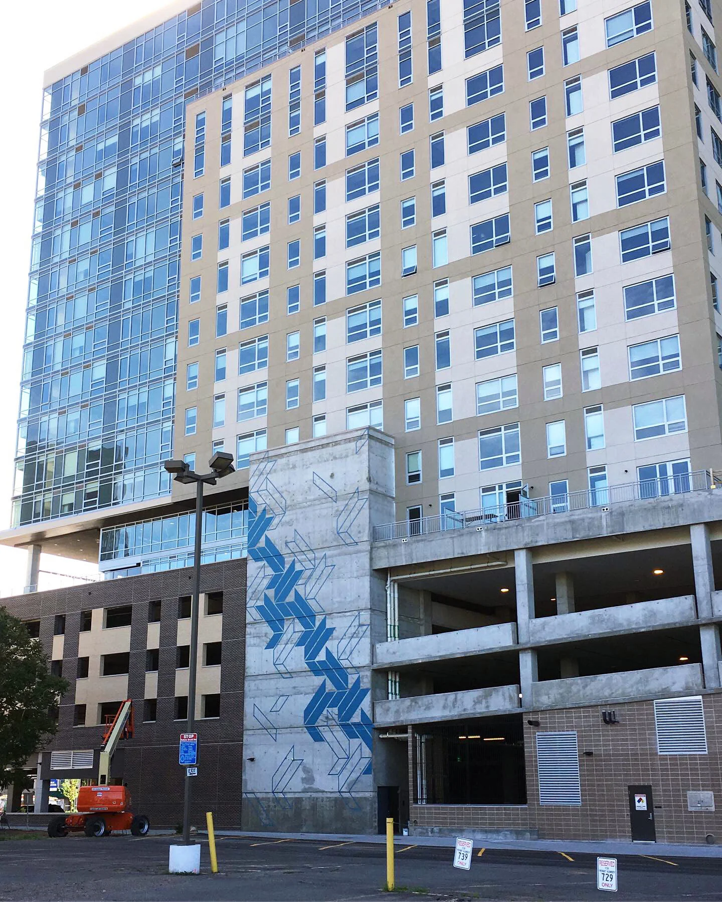 Notes of the West, 29x67’, Acrylic, 2019, Radiant Apts, Denver, CO