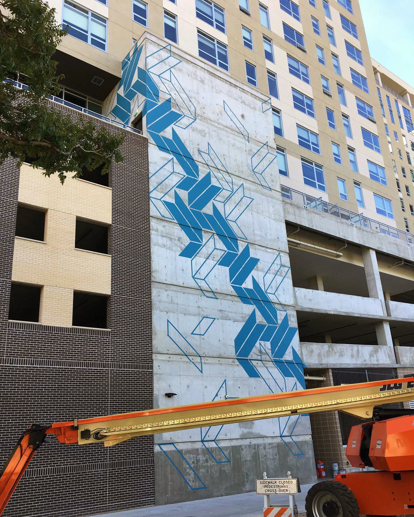 Notes of the West, 29x67’, Acrylic, 2019, Radiant Apts, Denver, CO