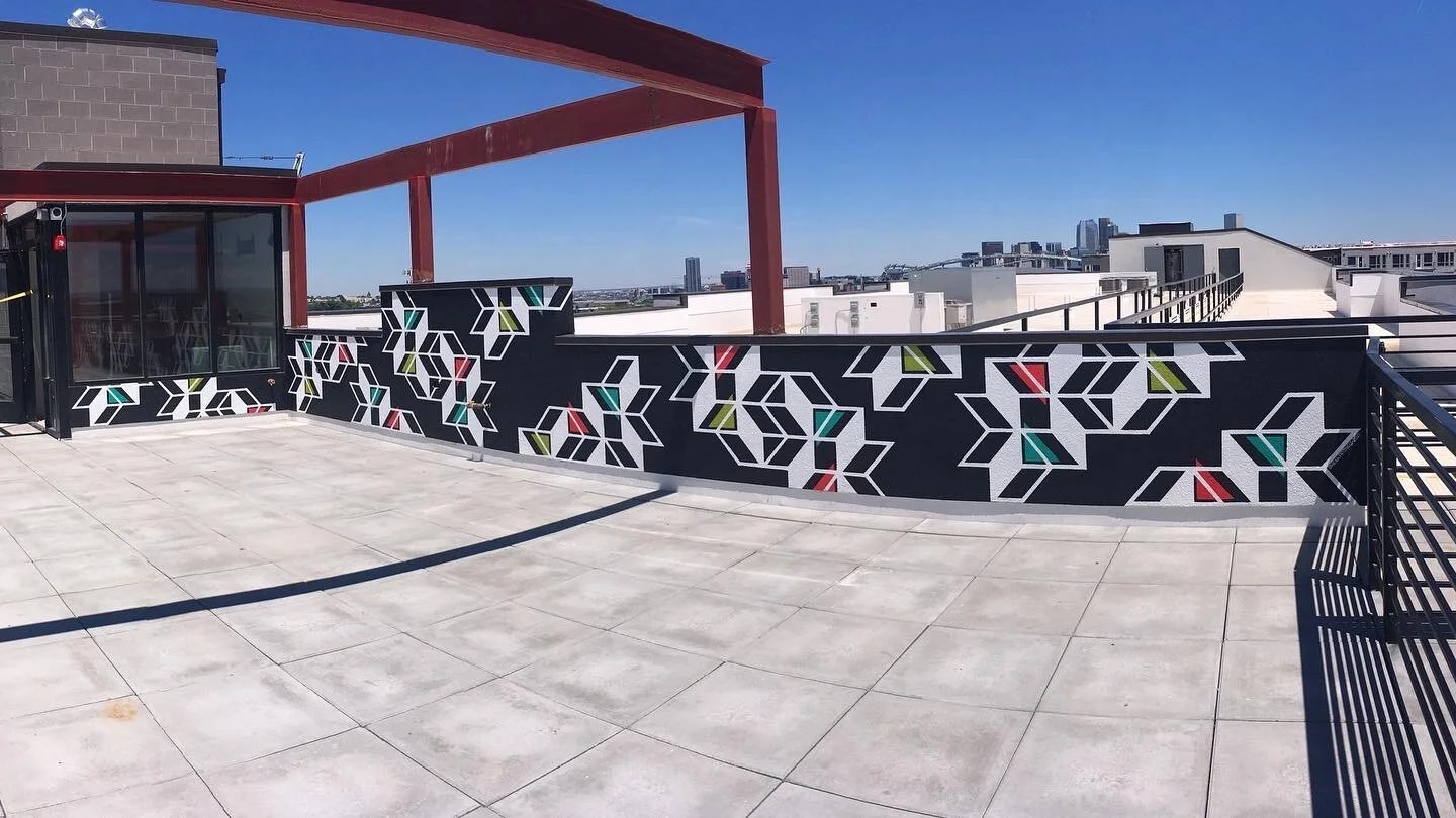 Mile High Apartments, Rooftop, 3'5"x42', 2021, Acrylic Paint, Denver, CO, 2021