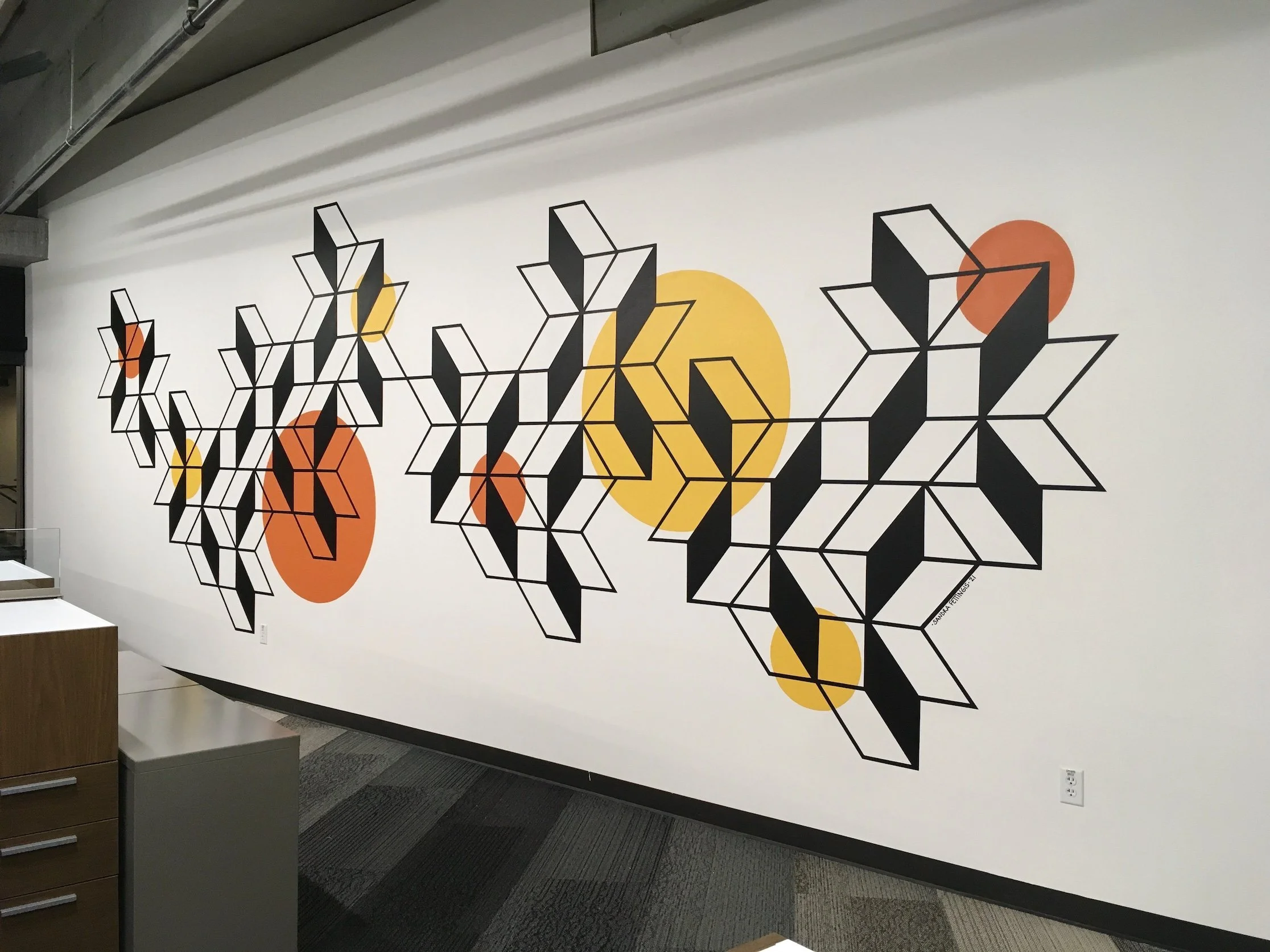 Core Power Yoga, HQ Office Mural, Denver, CO, 2021