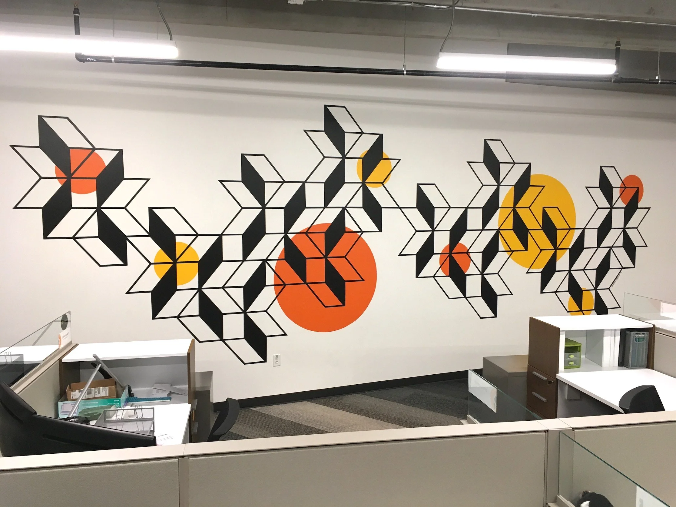 Core Power Yoga, HQ Office Mural, Acrylic Paint, Denver, CO, 2021