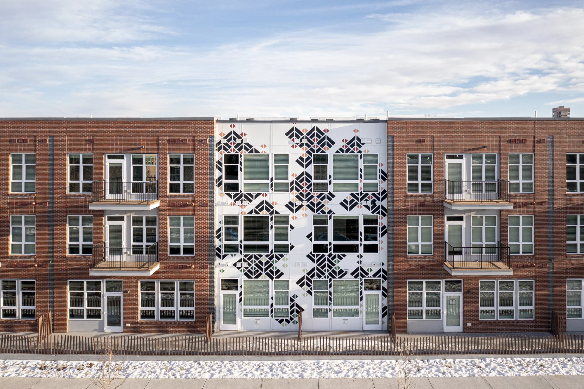 Ava Rino Residences, 3 wall mural installation (middle wall), Acrylic paint, Denver, CO, 2021