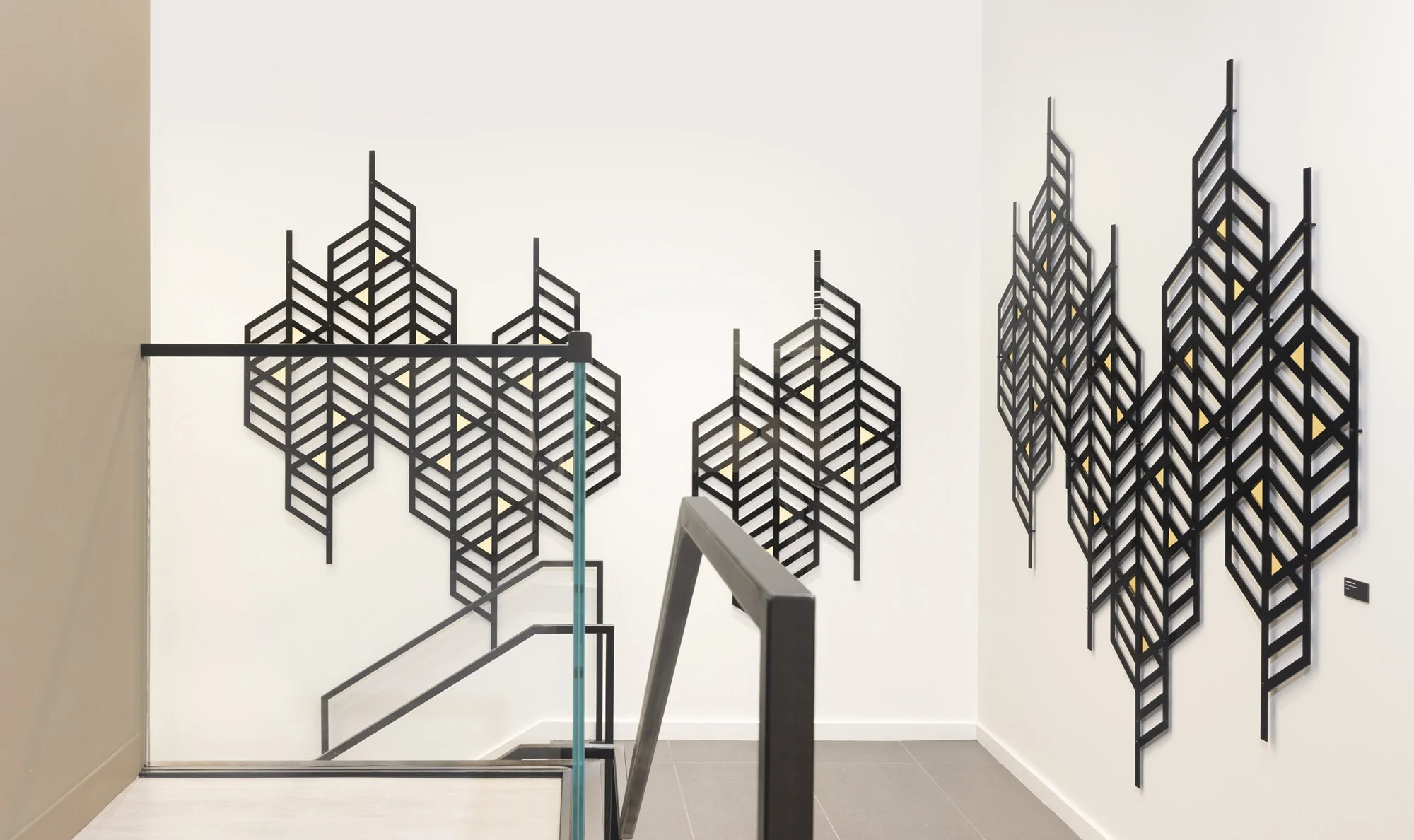 Tabor Center, The Commons (Side view), Lobby Installation, Acrylic, 2022