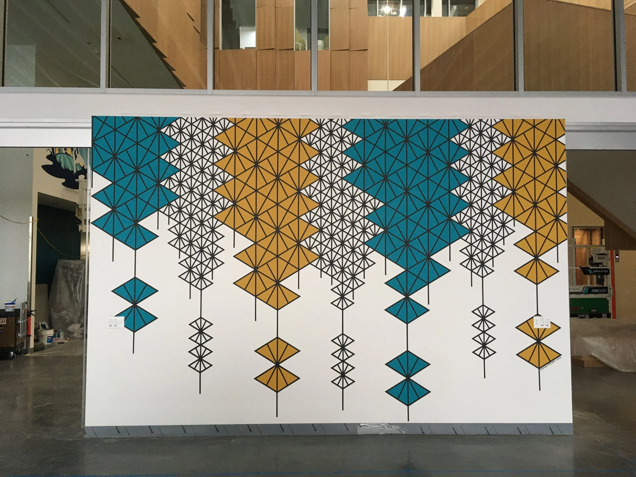 International Tech Company, Interior Mural, 10x15.5', Acrylic paint, Chicago, IL, 2022