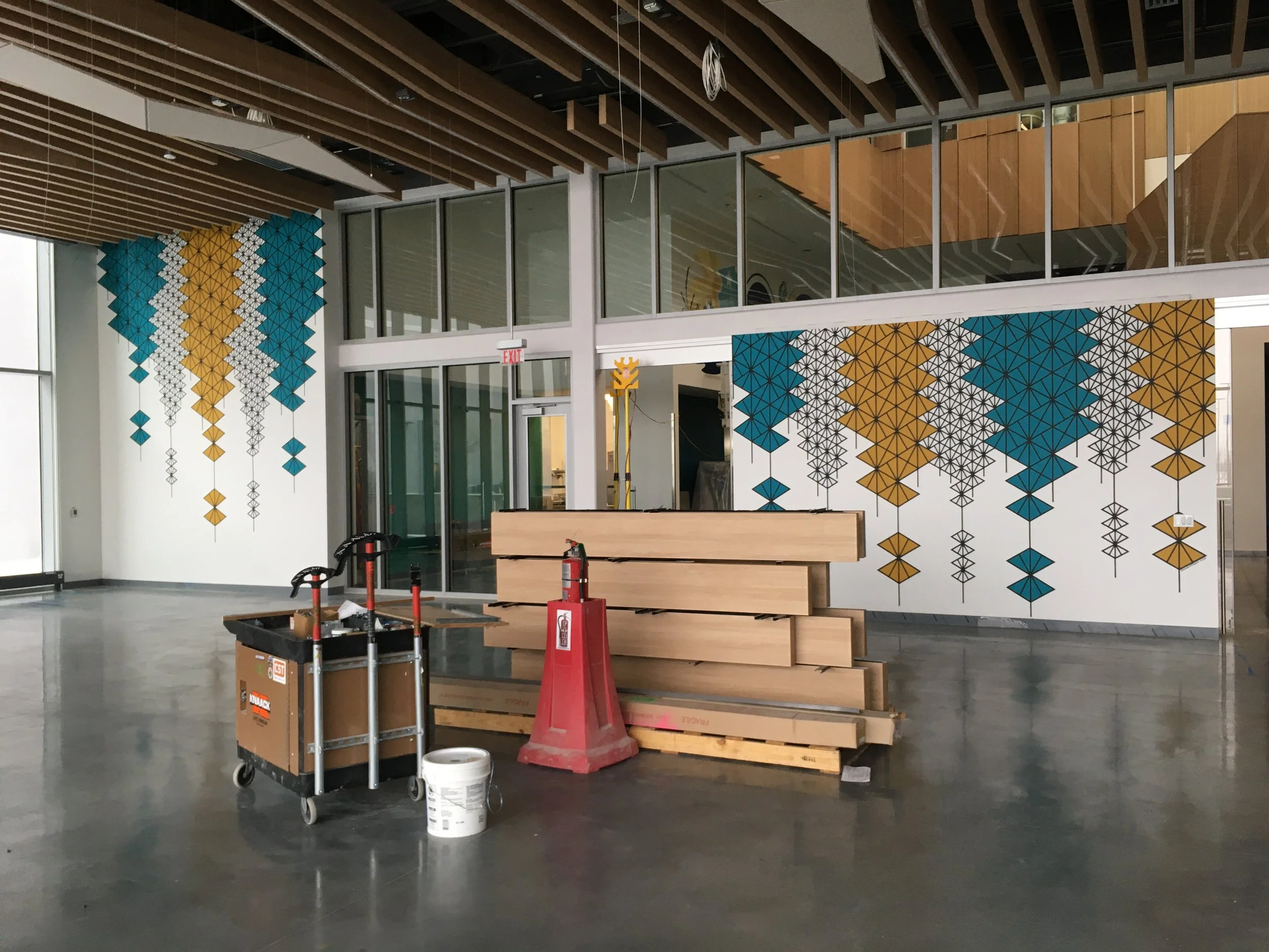 International Tech Company, Install view, Acrylic paint, Chicago, IL, 2022