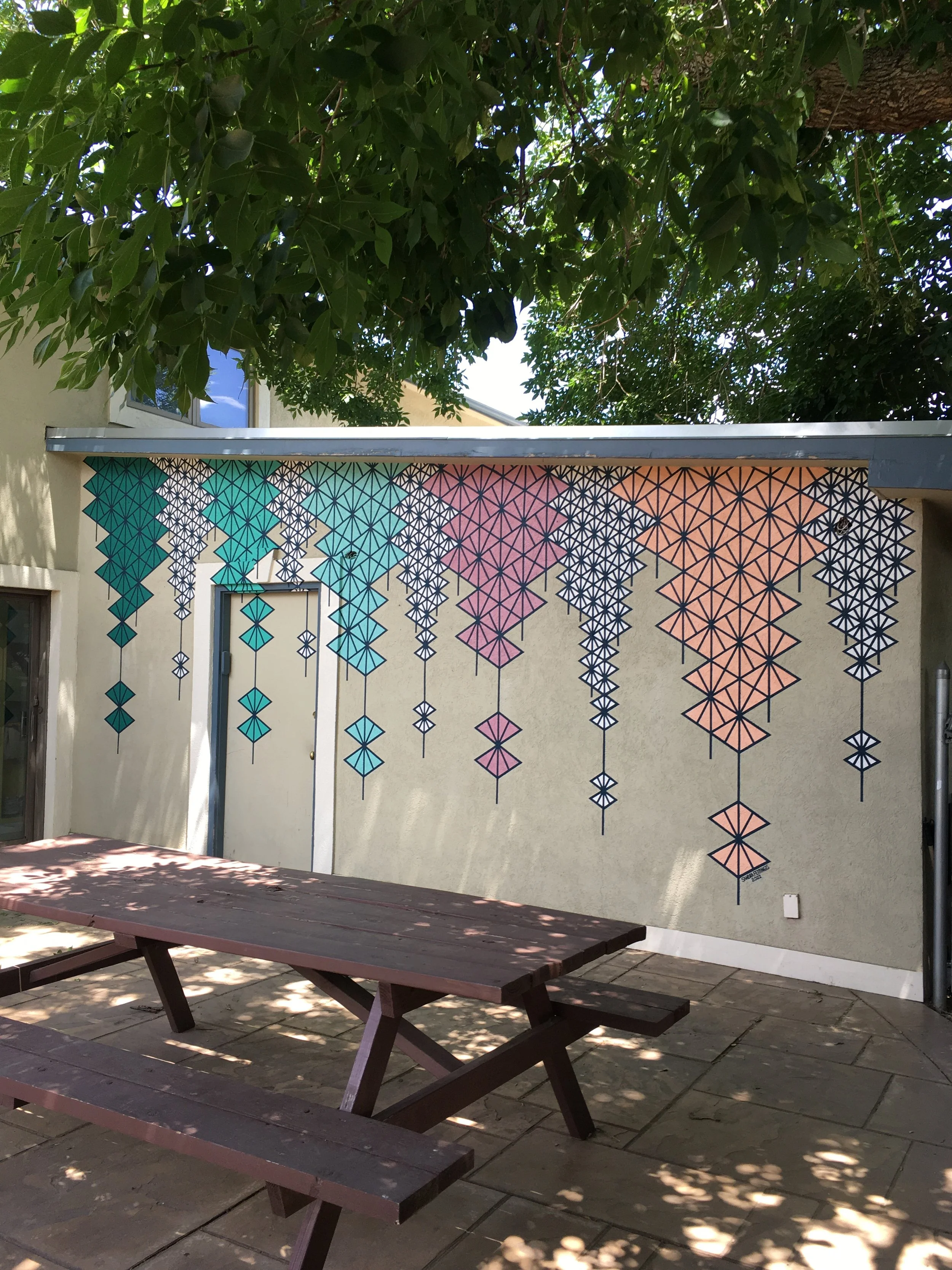 Private Commission (Side View), Acrylic paint, 20x9.5', Arvada, CO, 2022