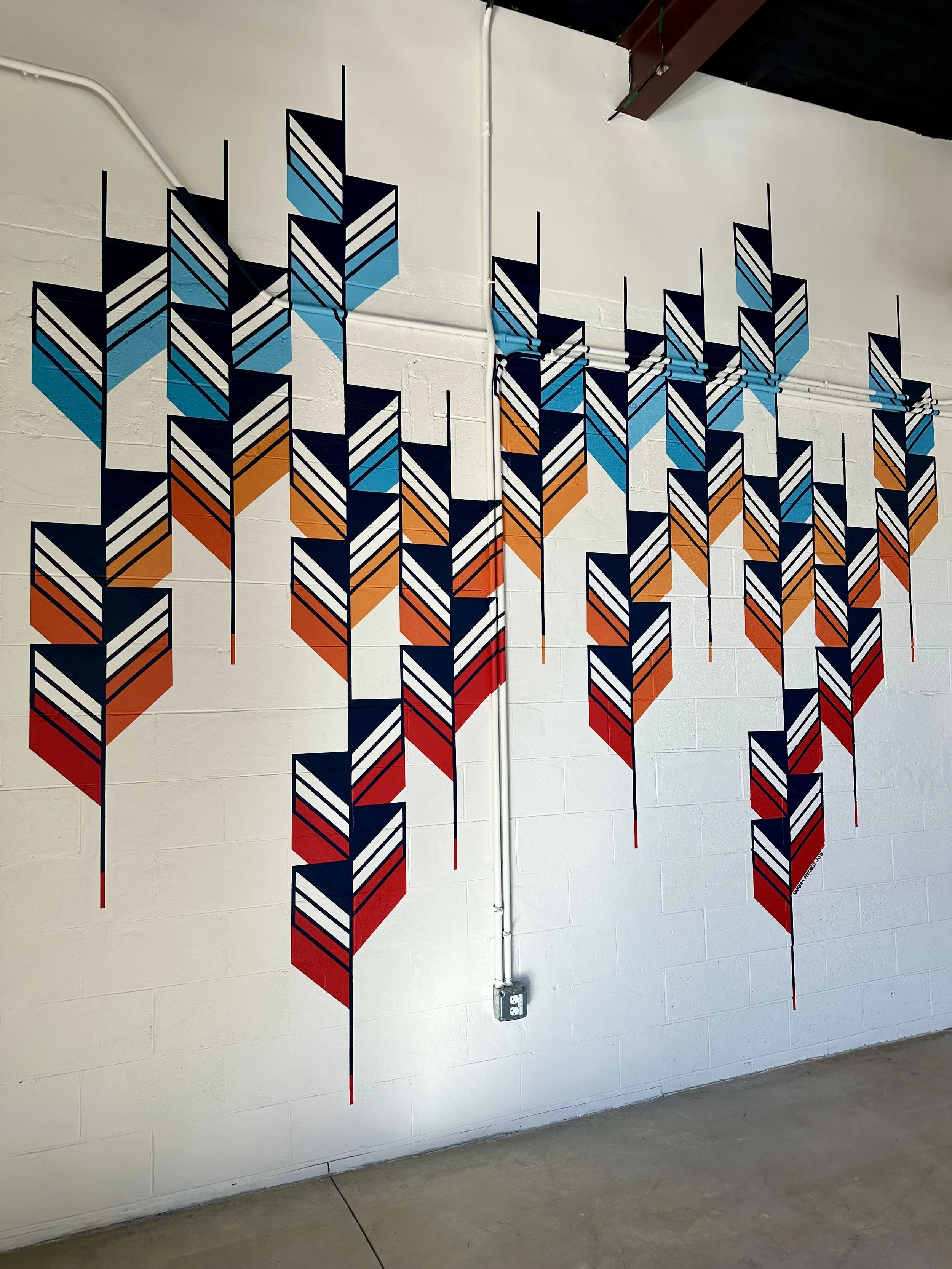 Second Dawn Brewing Company (4), Interior Mural, Acrylic paint, 6.5x12' & 14.5x12', Aurora, CO, 2023