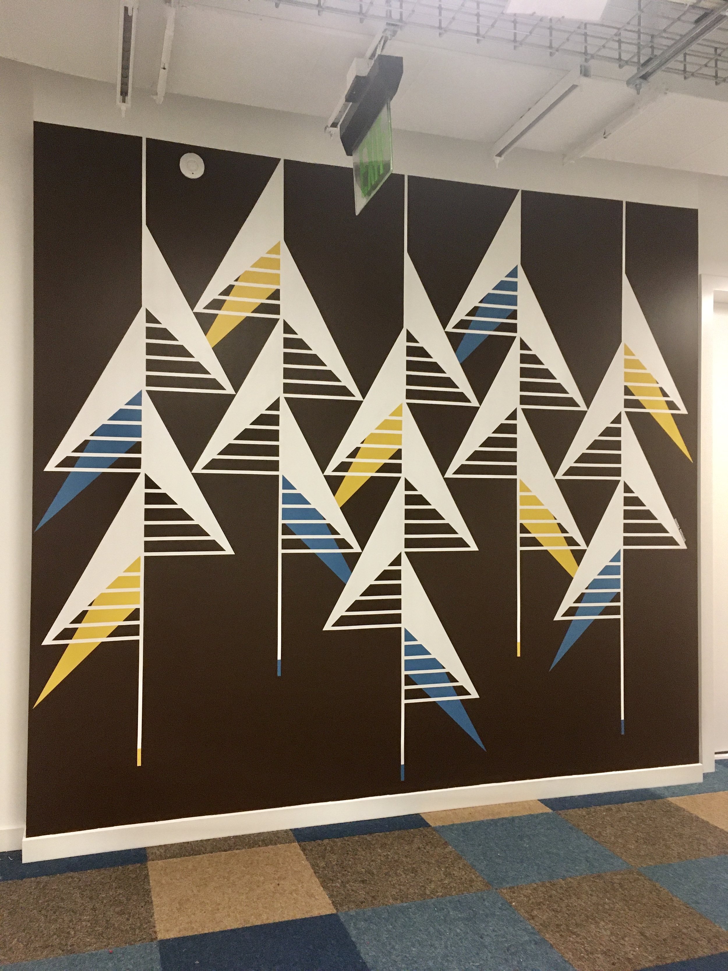 Market Station Residences, Hallway Murals (3), Acrylic paint, 9x8', Denver, CO, 2021