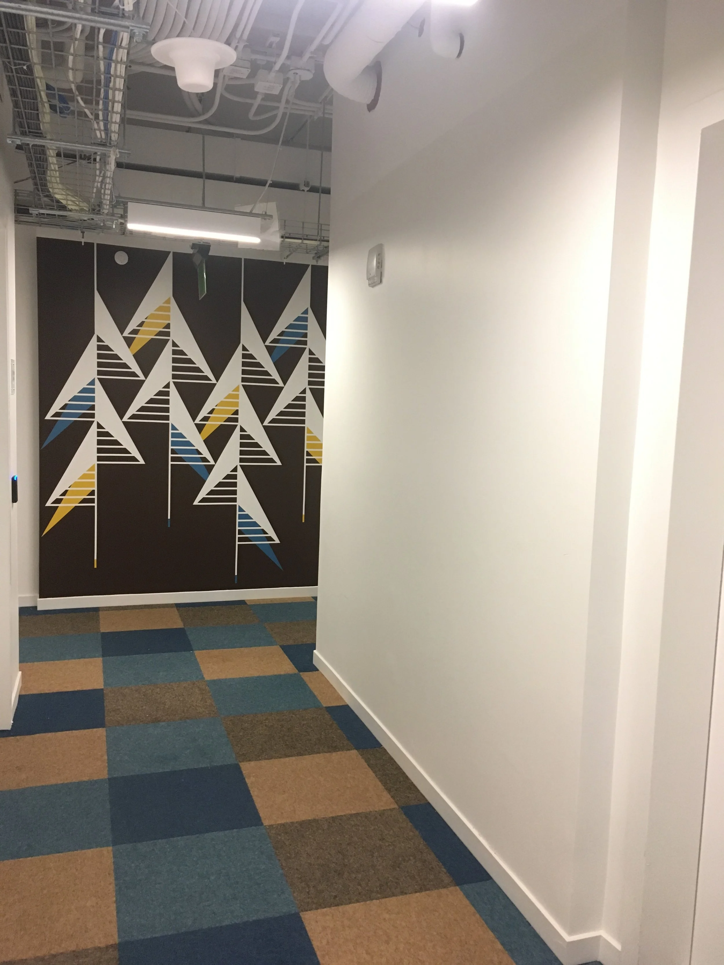 Market Station Residences, Hallway Murals (4), Acrylic paint, 9x8', Denver, CO, 2021