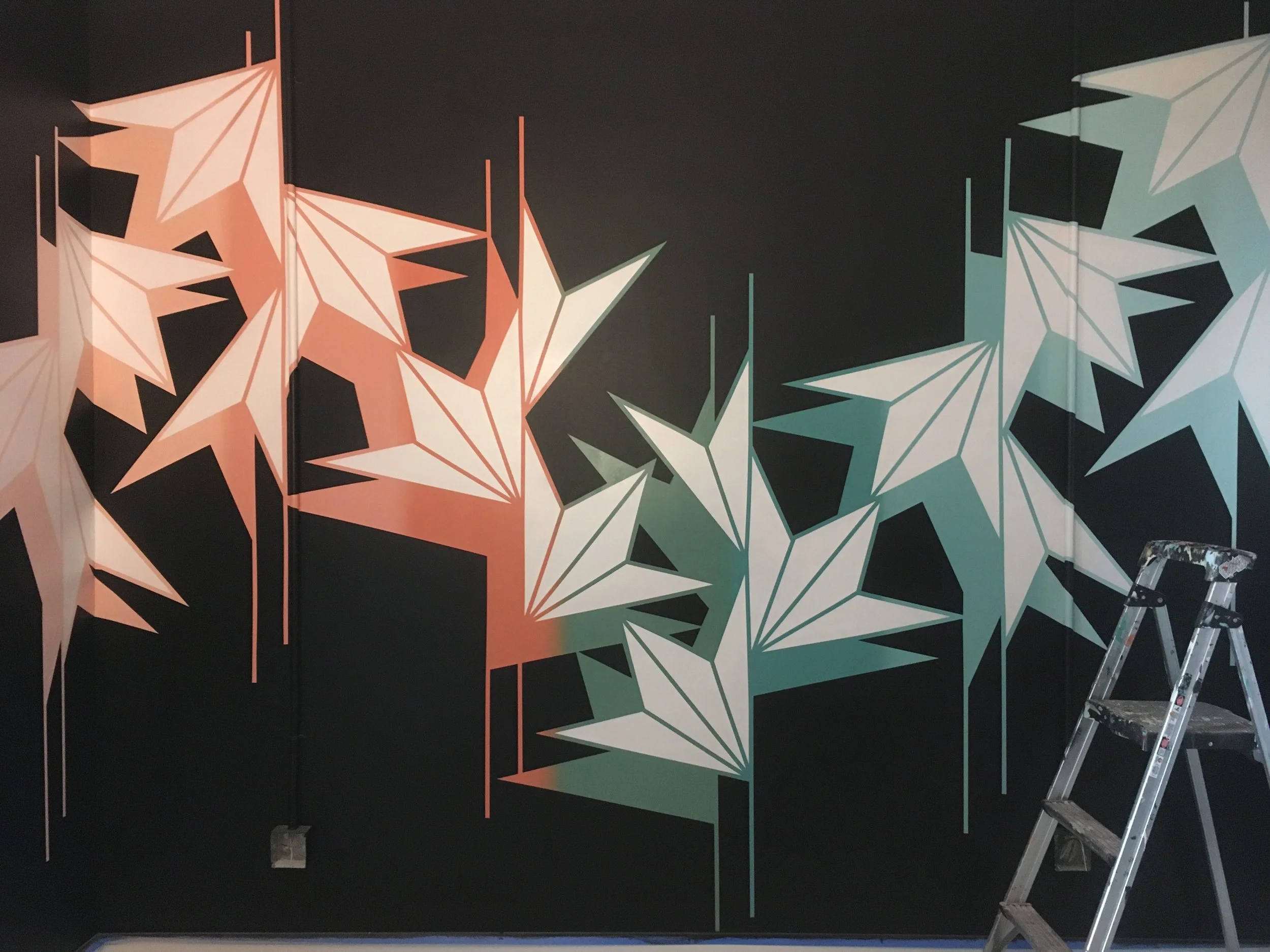 Acoma House Mural Install Process, Denver, CO, 2021