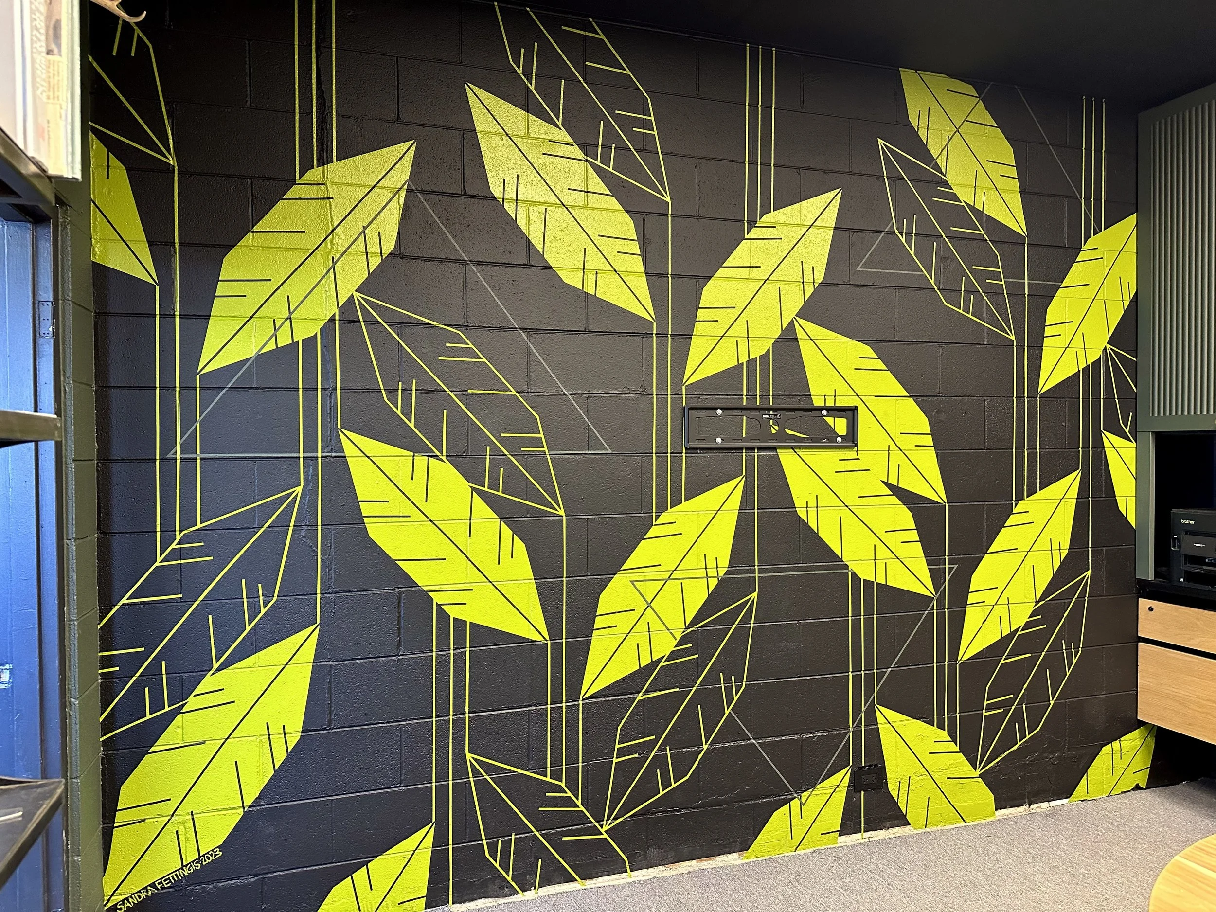 LVTD Design, Conference Room Mural (view 2), Acrylic, 14x9', Denver, CO, 2023