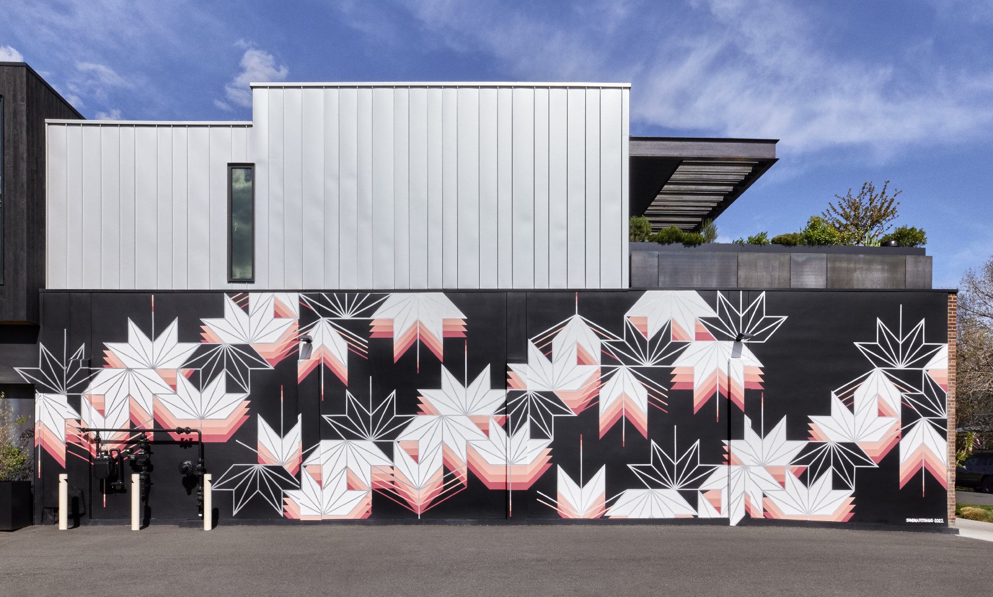 "Lotus Flow", Cookie Factory, Acrylic paint, 65x16', Denver, CO, 2022