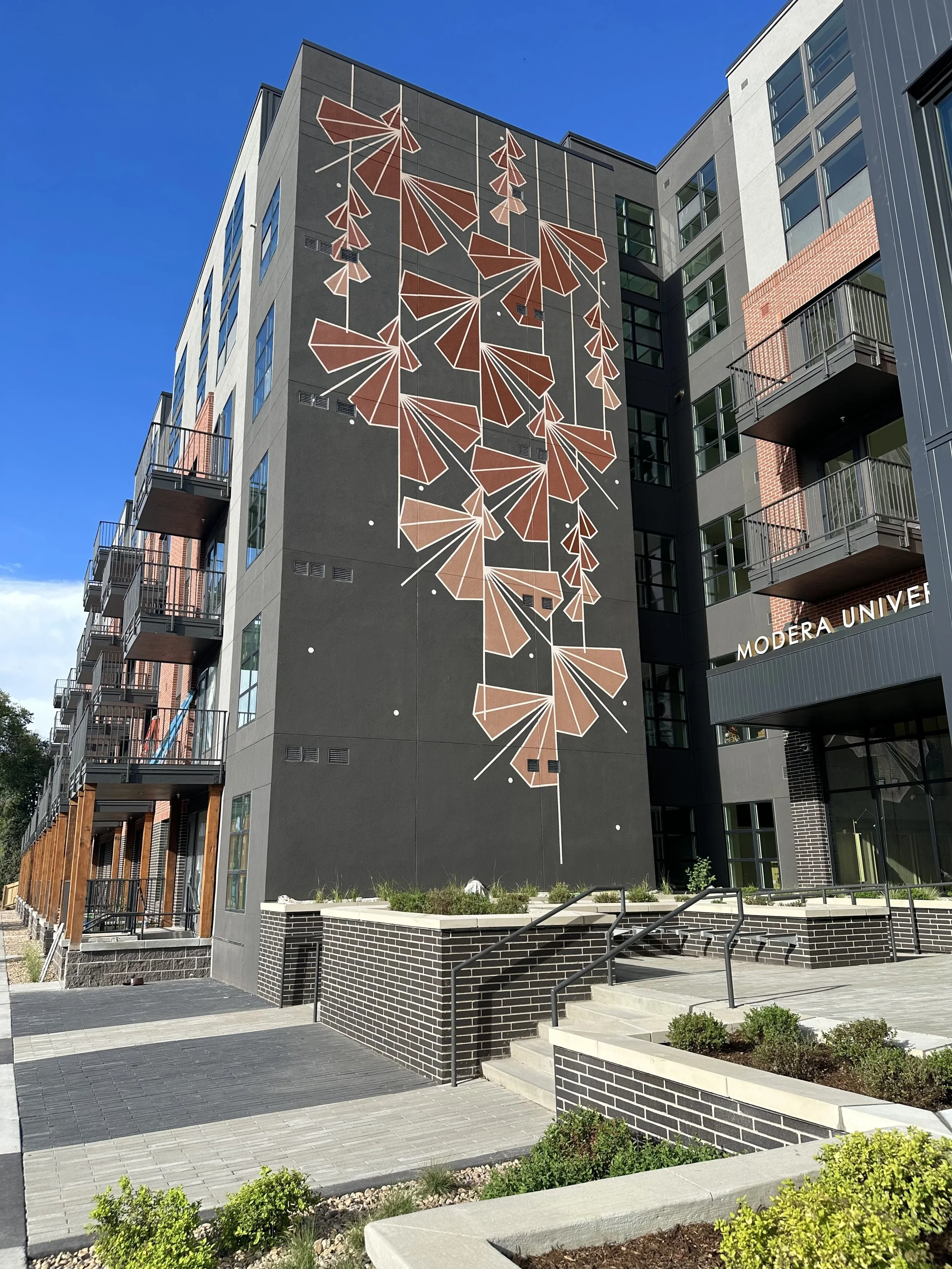 Modera University Park Mural, Acrylic paint, 25x60', Denver, CO, 2025