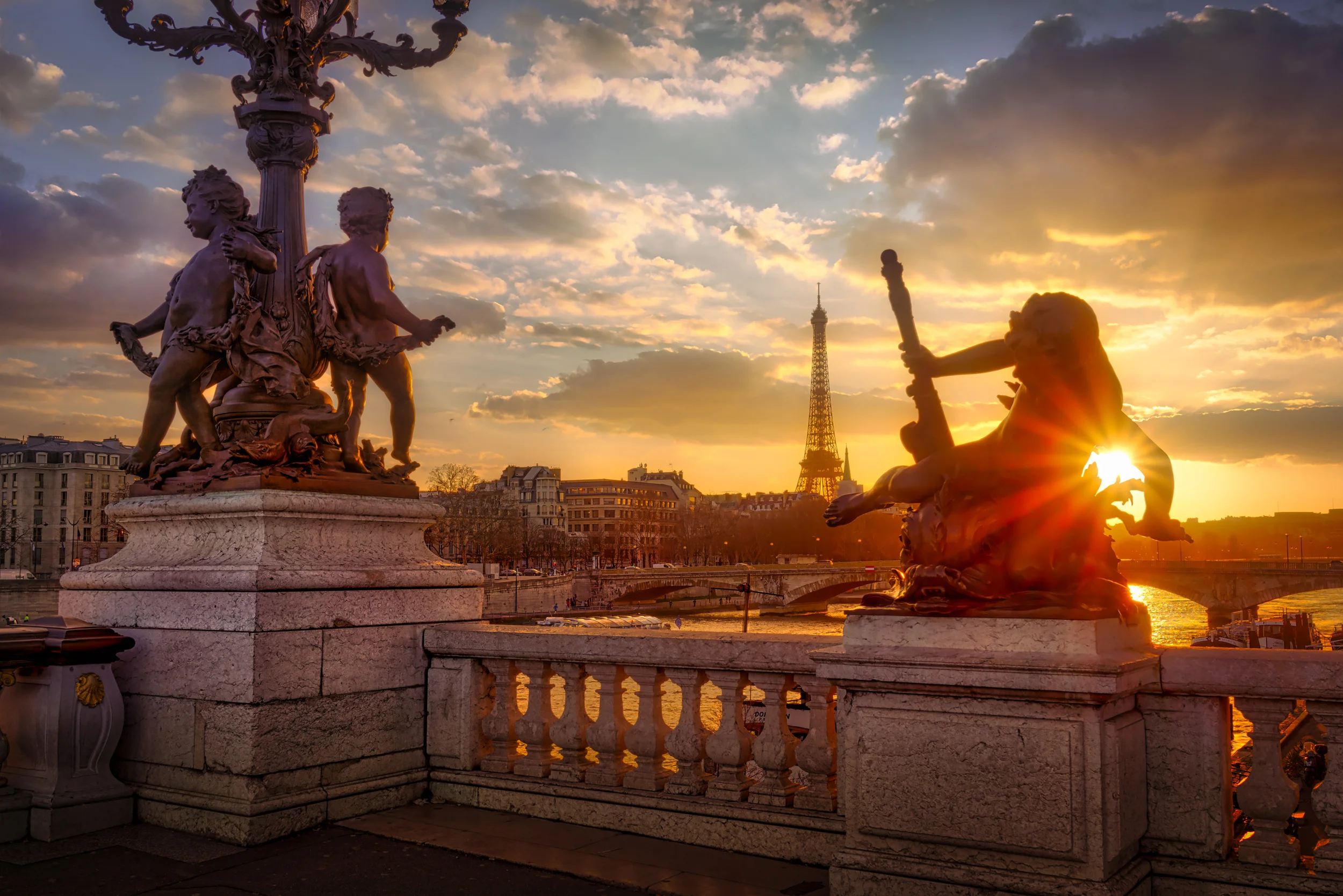 The Alexander III bridge in Paris with Aurora HDR Pro.