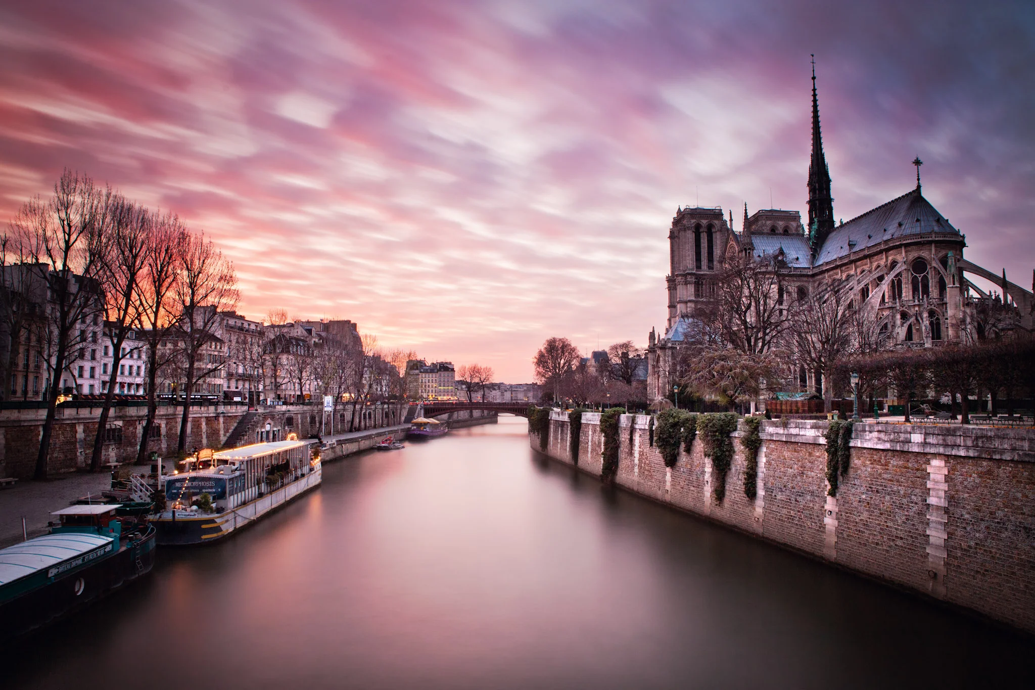 Notre Dame long exposure.