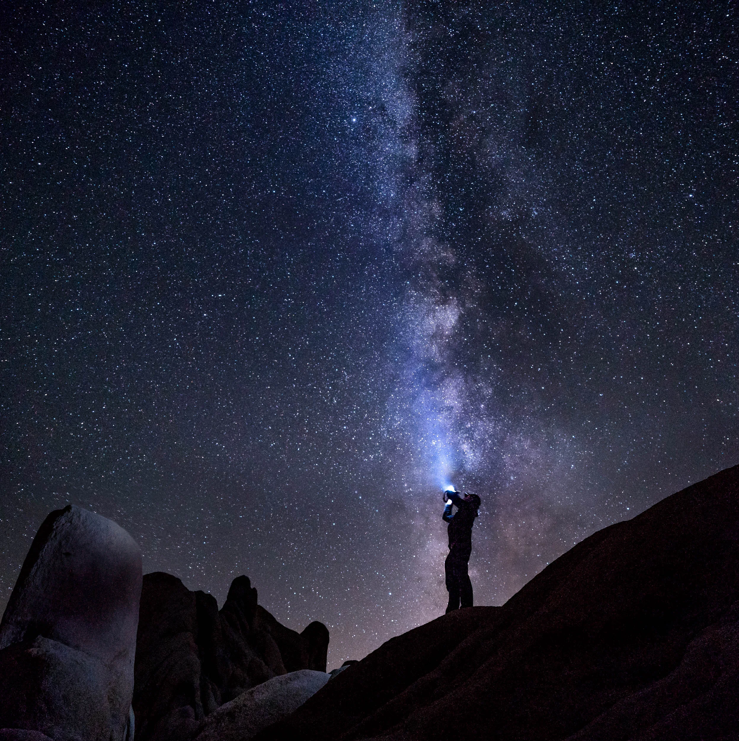 Shooting the milky way in the Joshua Tree National Park.