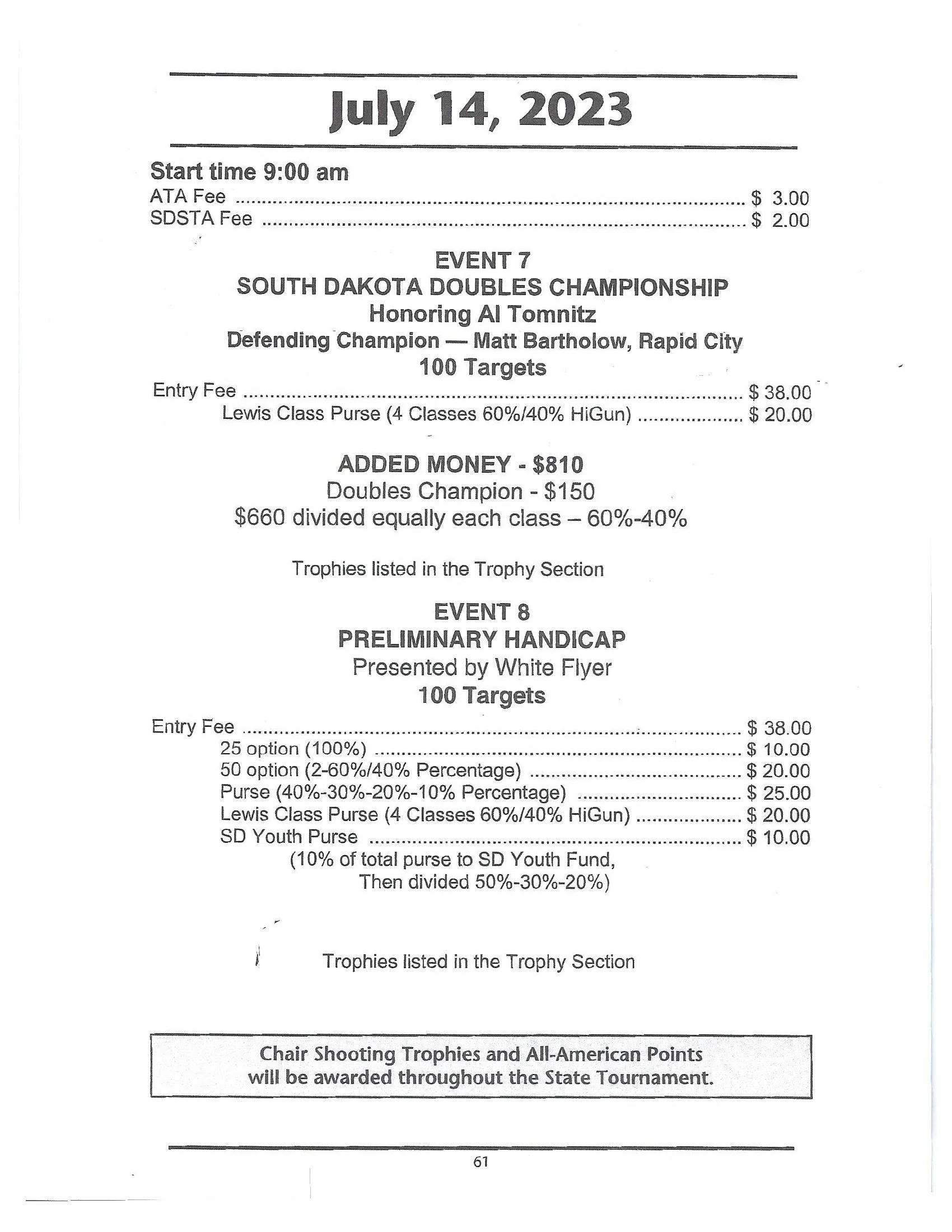 South Dakota State ATA Events — Crooks Gun Club