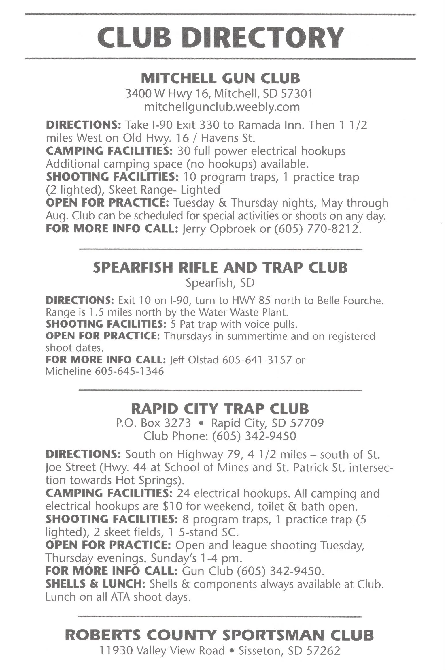 South Dakota State ATA Events — Crooks Gun Club