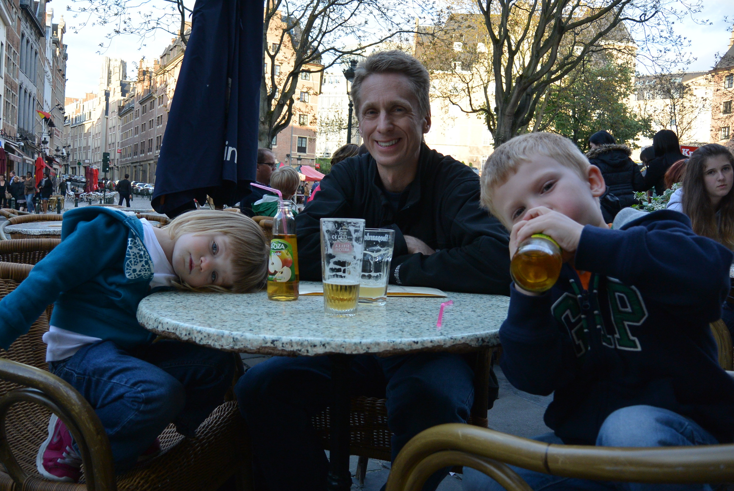 Hanging out on the square.​