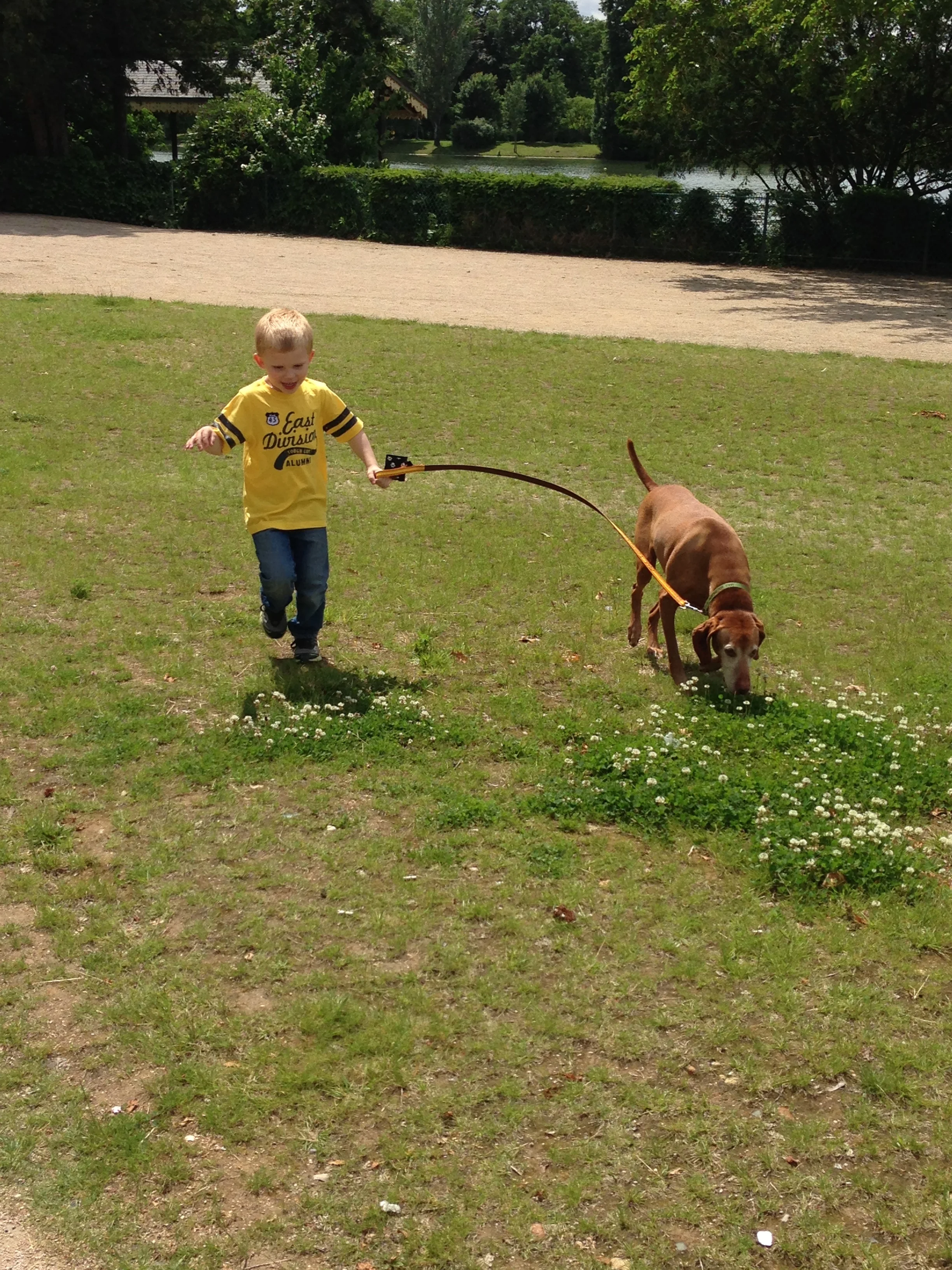 Lance having a good time with Max at the Park.